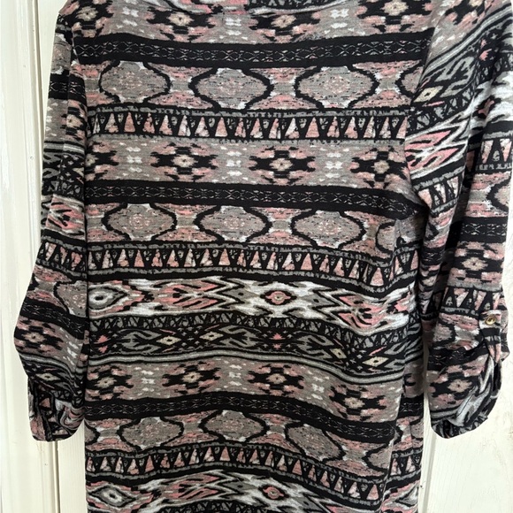 Eclipse Women's Patterned Top - Black, Gray, Pink - Picture 2 of 7